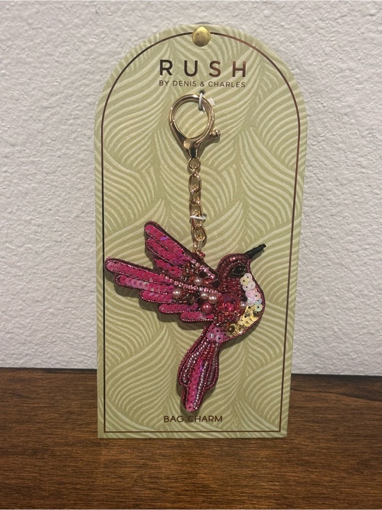 Rush Accessories - RUSH Pink Sequin Hummingbird Bag Charm